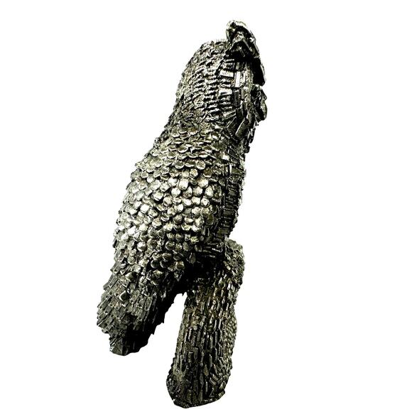 Honeywell Hudson RS Pewter Snow Barn Owl Computer Chip Figurine 3" Paperweight - Picture 4 of 6